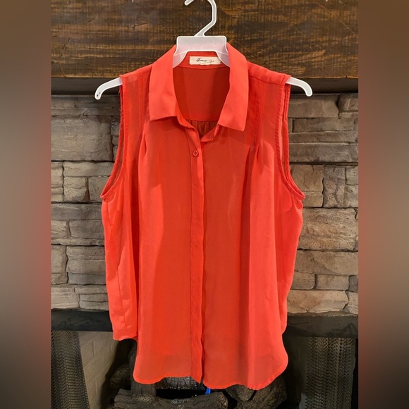 Forever 21 sleeveless orange blouse - Picture 1 of 4